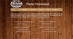 Desktop Screenshot of parkerhomestead.com